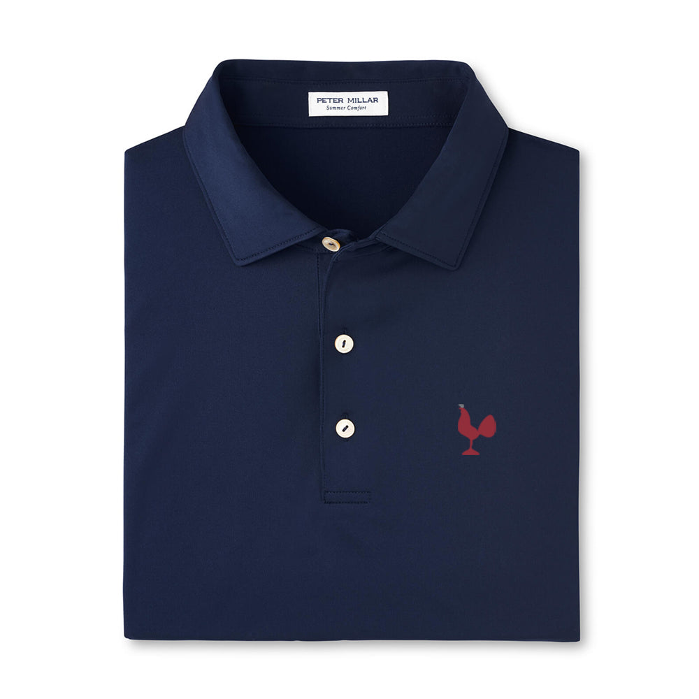MDP Insurance Peter Millar Men's Solid Performance Polo - Self Collar (Navy)
