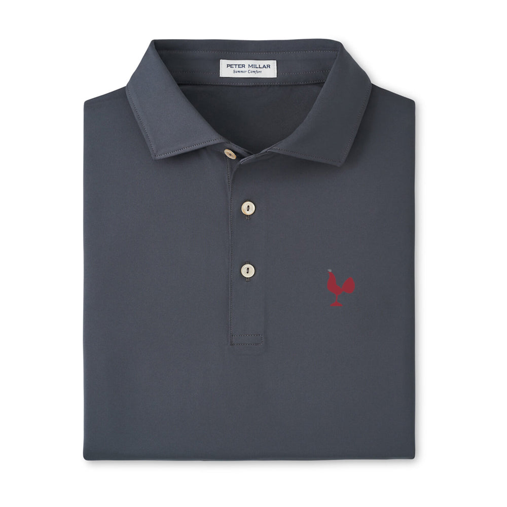 MDP Insurance Peter Millar Men's Solid Performance Polo - Self Collar (Iron)