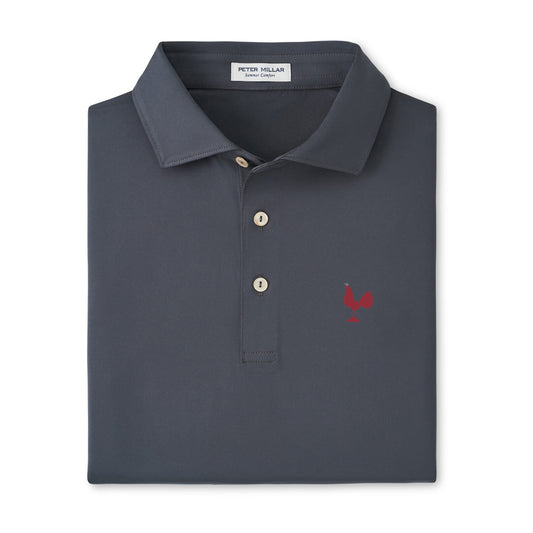 MDP Insurance Peter Millar Men's Solid Performance Polo - Self Collar (Iron)