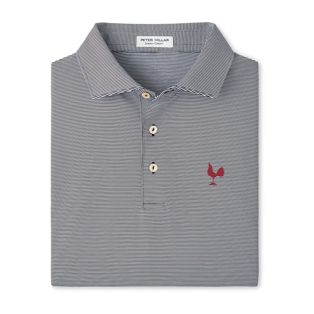 MDP Insurance Peter Millar Men's Jubilee Striped Polo (Black)