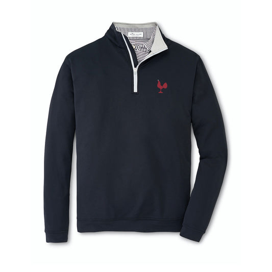 MDP Insurance Peter Millar Men's Perth Stretch Loop Terry Quarter-Zip (Black)